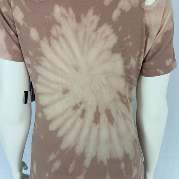 Affliction Women's T-Shirt Top Tie-Dye Open Laced Shoulders Size S Cotton NWT - Picture 8 of 10